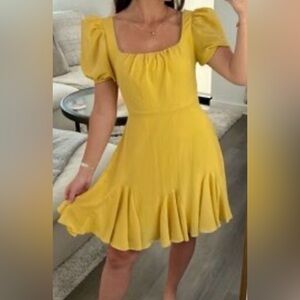 Astr the Label Wendy Puff Sleeve Mini Dress Size XS